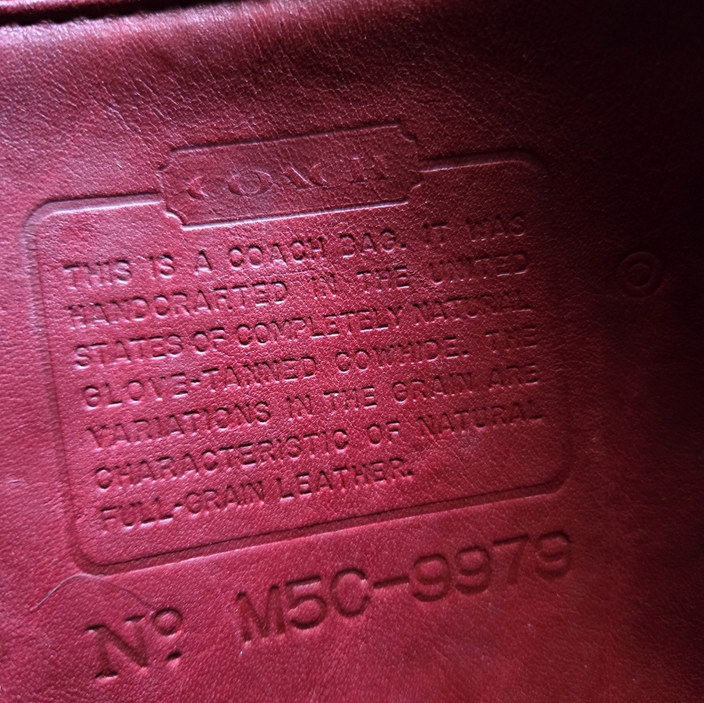 Vintage Coach Large Side Pack In Red - Picture 12 of 13